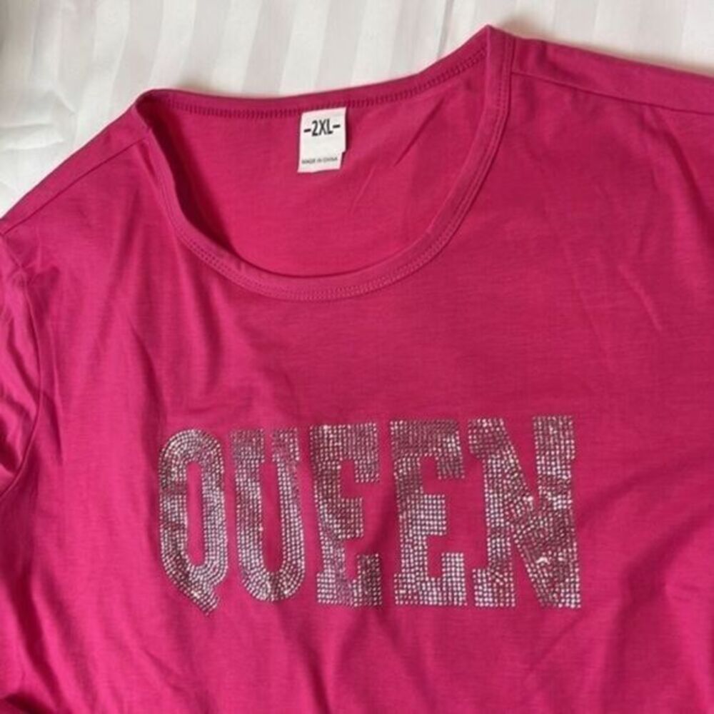 QUEEN Rhinestone Letter Pattern lounge Set Size 2XL‎ - Picture 5 of 13